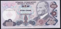 6.Emisyon 3.Tertip 1000 Lira F83 986328 Çilaltı