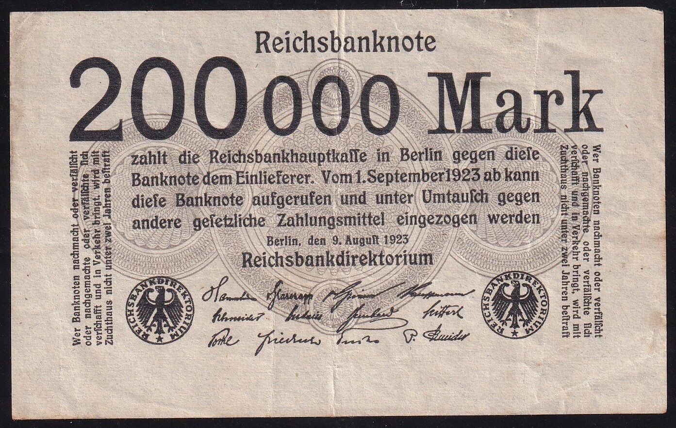 Almanya 200000 Mark 1923 Çok Temiz+