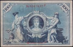 Almanya 100 Mark 1908 Çok Temiz+
