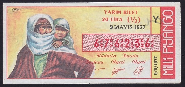 1977 9 MAYIS YARIM BİLET