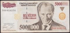 7.Emisyon 5 000 000 Lira G69 614174 Çok Temiz