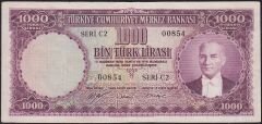 5.Emisyon 1.Tertip 1000 Lira C2 00854 Çok Temiz+