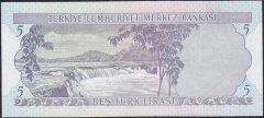 6.Emisyon 1.Tertip 5 Lira E86 099788 Çilaltı Çil