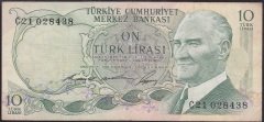 6.EMİSYON 1.TERTİP 10 LİRA C21 028438 ÇOK TEMİZ +