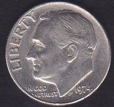 AMERİKA 1 DIME 1974