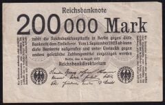 Almanya 200000 Mark 1923 Çok Temiz+