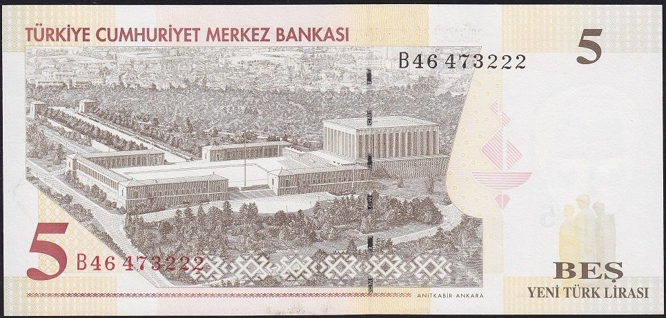 8.Emisyon 5 YTL B46 473222 Çil