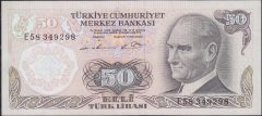 6.Emisyon 1.Tertip 50 Lira E58 349298 Çilaltı