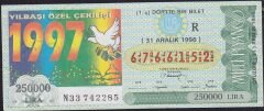 1996 31 Aralık Çeyrek Bilet - R Serisi