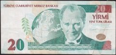 8.Emisyon 20 YTL A50 399466 Haliyle ( Bant Kullanılmış )