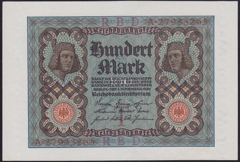 ALMANYA 100 MARK 1920 ÇÇT ÇİLALTI