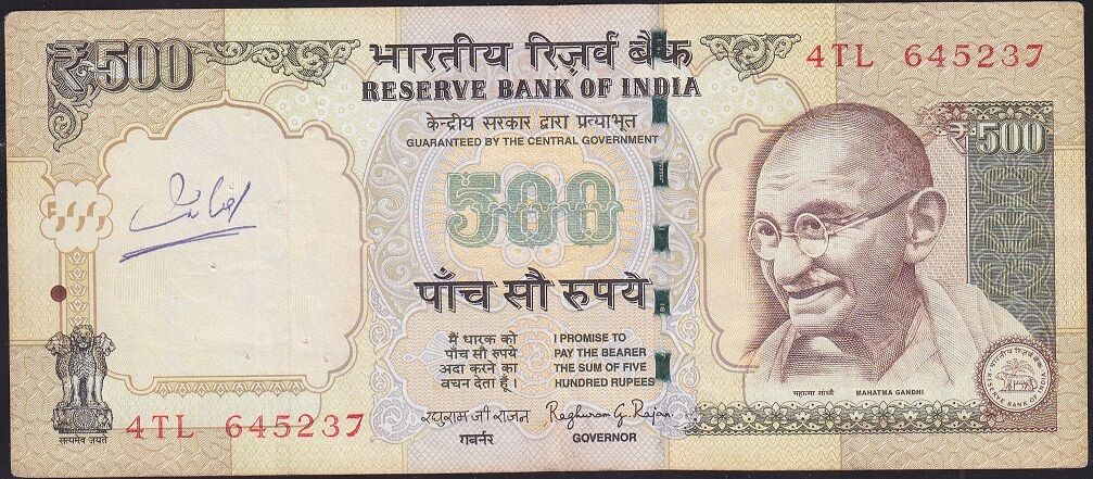 Hindistan 500 Rupee 2015 Çok Temiz