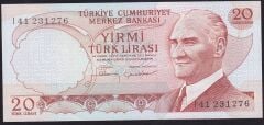 6.Emisyon 4.Tertip 20 Lira I41 231276 Çil