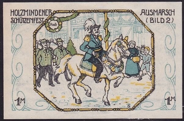 Almanya 1 Mark Notgeld 1922 Çilaltı Çil Filigranlı