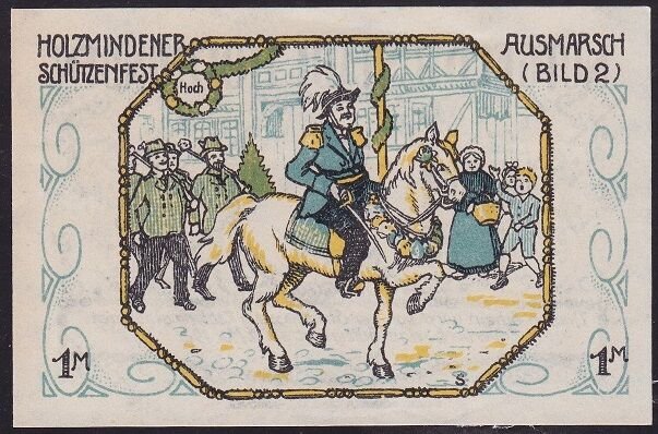 Almanya 1 Mark Notgeld 1922 Çilaltı Çil Filigranlı