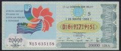 1993 29 MAYIS ÇEYREK BİLET S SERİSİ