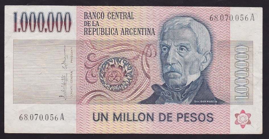 Arjantin 1000000 Pesos 1981 Çok Çok Temiz Pcik310