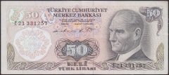 6.Emisyon 1.Tertip 50 Lira E21 331257 Çilaltı