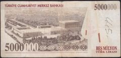 7.Emisyon 5 000 000 Lira G67 892807 Çok Temiz