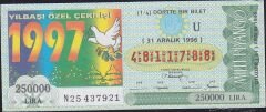 1996 31 Aralık Çeyrek Bilet - U Serisi