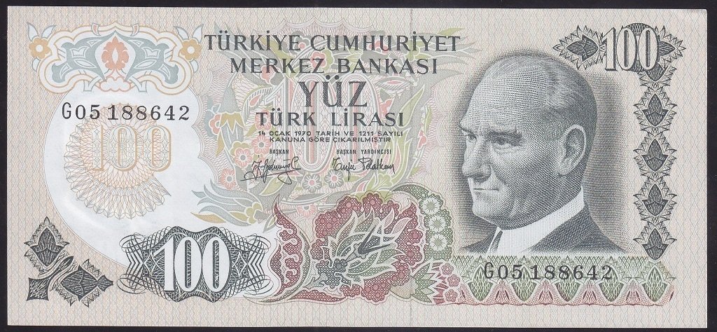 6.EMİSYON 2.TERTİP 100 LİRA G05 188642 ÇOK ÇOK TEMİZ +