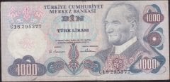6.Emisyon 1.Tertip 1000 Lira C18 295377 Çok Temiz