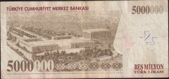 7.Emisyon 5 000 000 Lira M23 001393 Çok Temiz