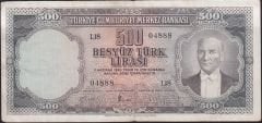 5.Emisyon 2.Tertip 500 Lira L18 04888 Çok Temiz