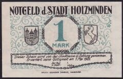 Almanya 1 Mark Notgeld 1922 Çil Filigranlı