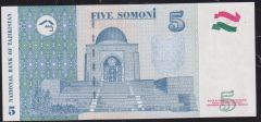 Tacikistan 5 Somoni 1999 Çil Pick 15c