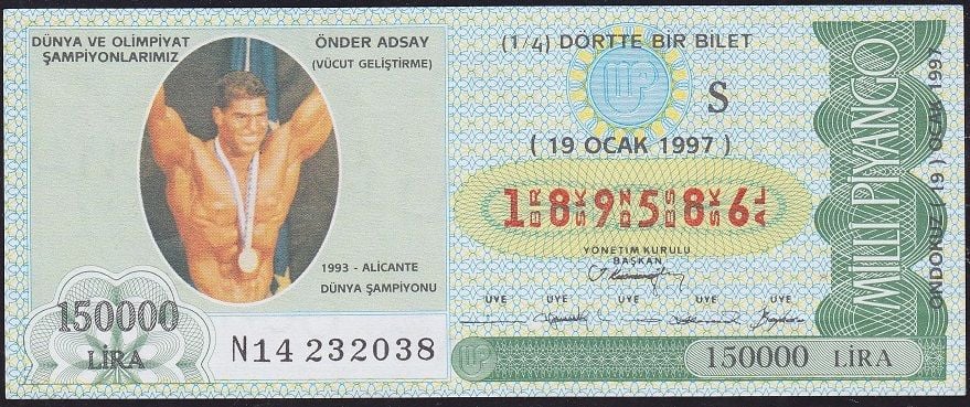 1997 19 Ocak Çeyrek Bilet - S Serisi