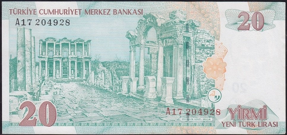 8.Emisyon 20 YTL A17 204928 Çok Çok Temiz+