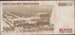 7.Emisyon 5 000 000 Lira M18 811000 Çok Temiz+