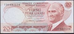 6.Emisyon 4.Tertip 20 Lira I30 682134 Çilaltı