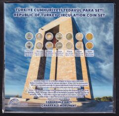 Türkiye Cumhuriyeti Tedavül Madeni Para Seti Çanakkale