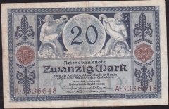 Almanya 20 Mark 1915 Çok Temiz+