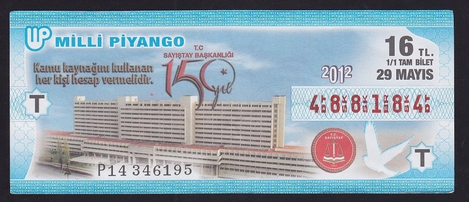 2012 29 MAYIS TAM BİLET-SAYIŞTAY