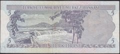 6.EMİSYON 2.TERTİP 5 LİRA I27 043264 ÇOK TEMİZ