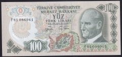 6.EMİSYON 2.TERTİP 100 LİRA F81 086961 ÇİLALTI ÇİL