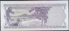 6.Emisyon 1.Tertip 5 Lira D37 383333 Çil
