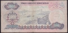 6.EMİSYON 1.TERTİP 1000 LİRA A12 414704 TEMİZ eski kağıt para fiyatları