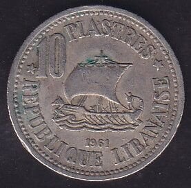 Lübnan 10 Piastre 1961