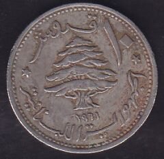 Lübnan 10 Piastre 1961