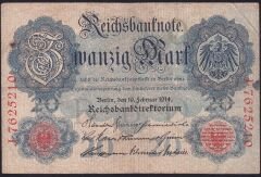 Almanya 20 Mark 1914 Çok Temiz