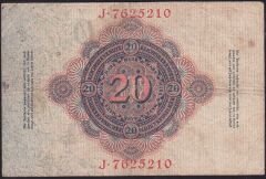 Almanya 20 Mark 1914 Çok Temiz