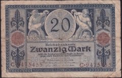 Almanya 20 Mark 1915 Temiz