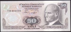 6.Emisyon 2.Tertip 50 Lira I89 404004 Çil