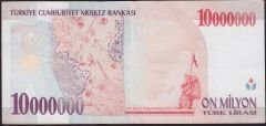 7.Emisyon 10 000 000 Lira D68 553313 Çok Temiz+