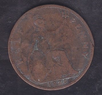 İNGİLTERE HALF (1/2) PENNY 1928