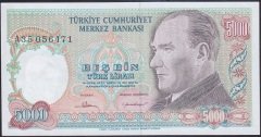 7.EMİSYON 1.TERTİP 5000 LİRA A35 056471 ÇÇT ÇİLALTI